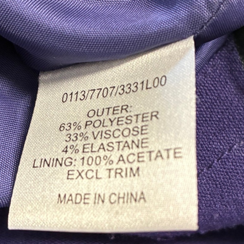 Hobbs London Purple Knee Length Skirt Size 10 Front Pleat Lined Professional - Picture 7 of 7